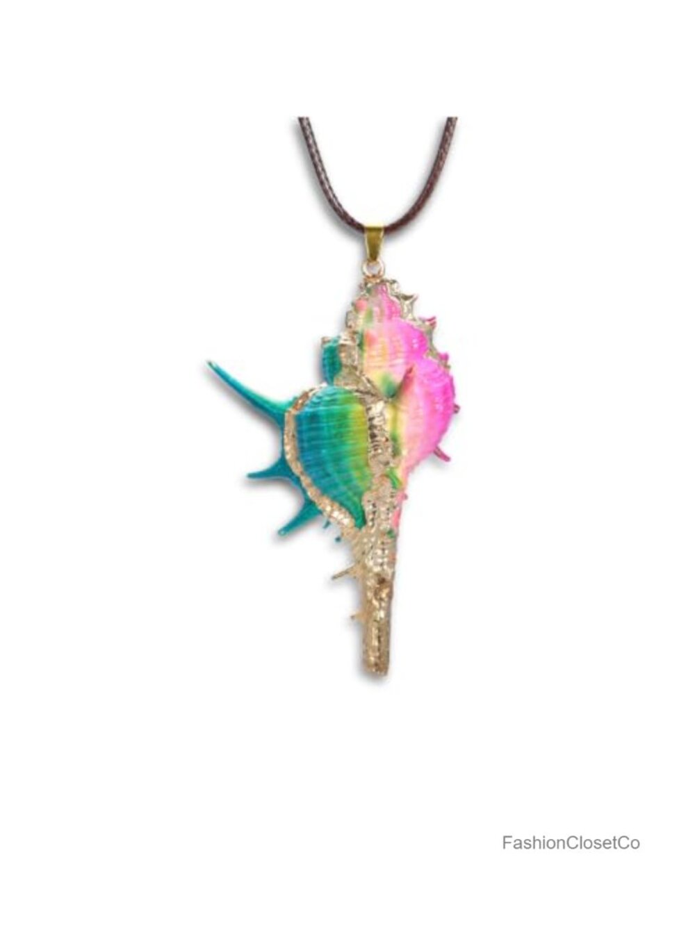 Seashell Pendant Necklace with 50cm Rope Chain and Gift Box